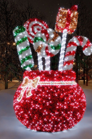 Светодиодная фигура из мишуры Сказочный мешок 2.8 м., Conso (3DGR322)