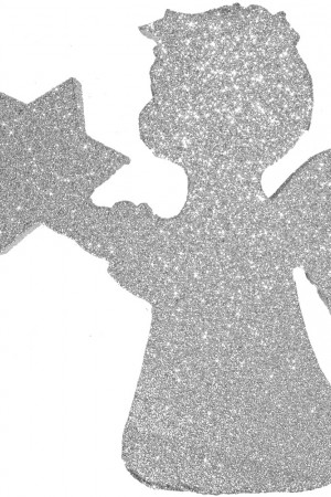 Украшение из пенополистирола Ангел, 150 мм., серебро, ПромЕлка (АЗ-150SILVER)