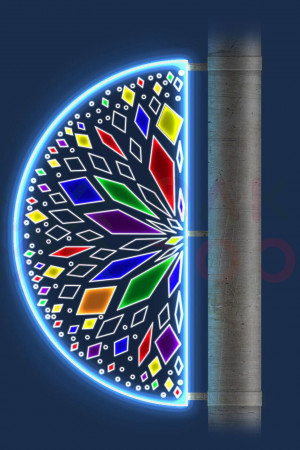 Светодиодная консоль из поликарбоната Калейдоскоп 60*120 см., 220В, Conso (KPF-010-L002)