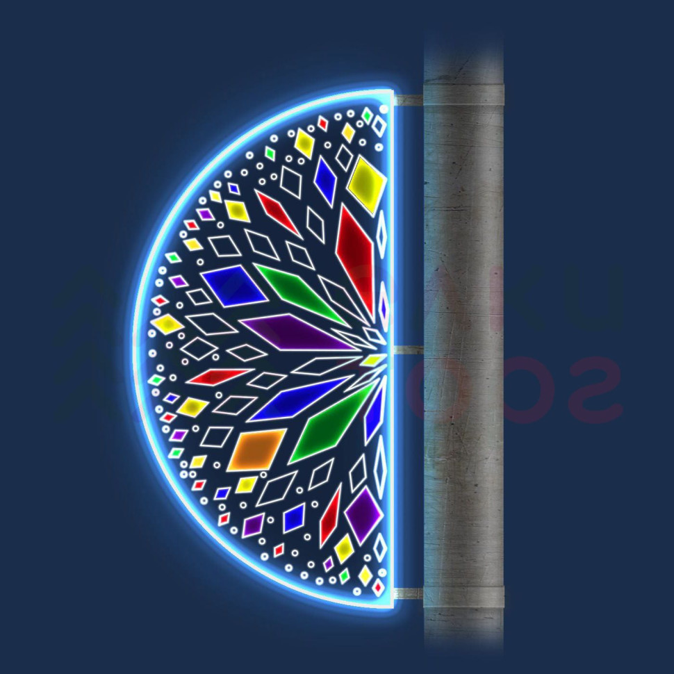 Светодиодная консоль из поликарбоната Калейдоскоп 60*120 см., 220В, Conso (KPF-010-L002) Светодиодная консоль из поликарбоната Калейдоскоп 60*120 см., 220В, Conso (KPF-010-L002)