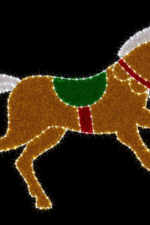 Светодиодная фигура из мишуры Лошадка 2D 150 см., Сад Радости (SR088)