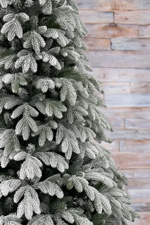 Ель Полярная заснеженная, 100% литая хвоя, 215 см., Black Box (74635)