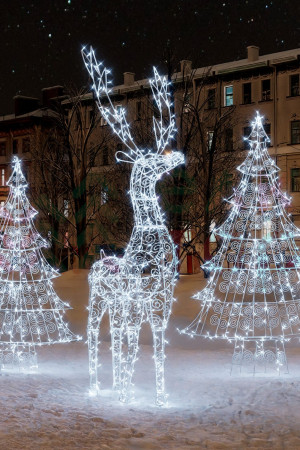 Комплект светодиодных фигур Олень в лесу 3 шт., Conso (OL153)