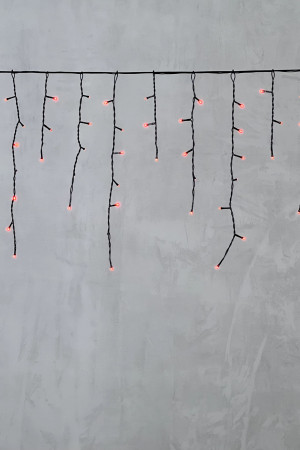 Светодиодная бахрома 4,9*0,5 м., 240 красных LED ламп, черный провод ПВХ, Beauty Led (PIL240-11-2R)