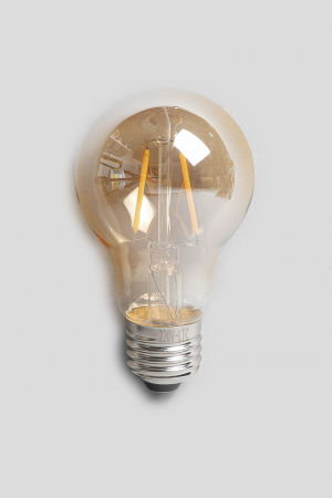 Лампа Филаментная Классика A60 220В, цоколь E27, 1Вт, Тепло-белая, 2200К, LTC (FLB27-1W-2WW)