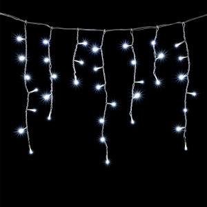 Светодиодная бахрома 3*0,5 м., 150 белых LED ламп, силиконовый прозрачный провод, Beauty Led (ECC150-10-2W)