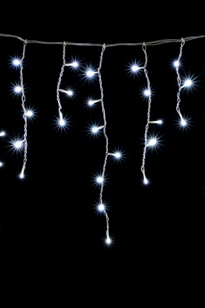 Светодиодная бахрома 3*0,5 м., 150 белых LED ламп, силиконовый прозрачный провод, Beauty Led (ECC150-10-2W)