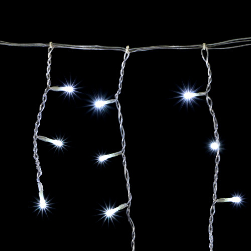 Светодиодная бахрома 3*0,5 м., 150 белых LED ламп, силиконовый прозрачный провод, Beauty Led (ECC150-10-2W)