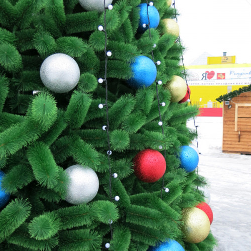 Шар из пенополистирола с блестками Искристый 30 см., серебро, ПромЕлка (SHI-300SILVER)