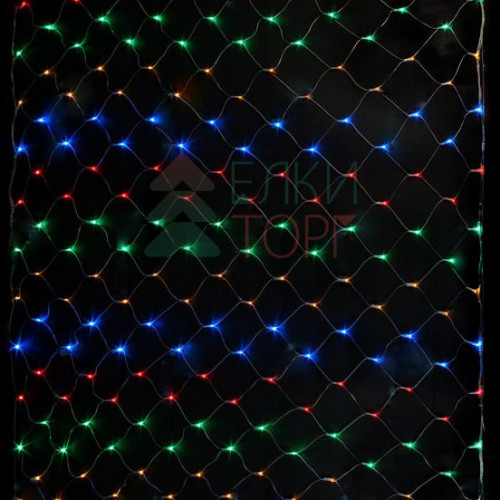 Светодиодная сетка с контроллером 2*2 м., 256 разноцветных LED ламп, прозрачный ПВХ, LTC (NTL256C-10-2M)