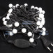 Светодиодная нить шарики 10 м., 220V, 100 разноцветных LED ламп, диаметр шарика 1.8 см, черный каучук, Winner (m.01.7B.100+1,8ball)