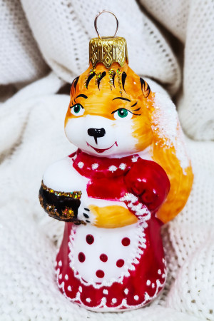 Ёлочное украшение Лисичка 11 см., Батик (ФУ-554)