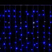 Занавес с мерцающим диодом 2*2 м., 220V, 240 синих LED ламп, прозрачный провод, Winner Light (b.03.5T.240+)