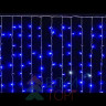 Занавес с мерцающим диодом 2*2 м., 220V, 240 синих LED ламп, прозрачный провод, Winner Light (b.03.5T.240+)