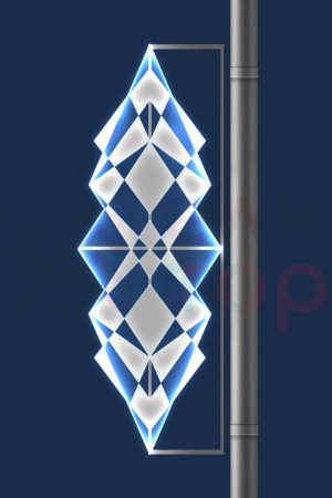 Светодиодная консоль из поликарбоната Кристальная 63*171 см., 220В, Conso (KPF-016-L001)