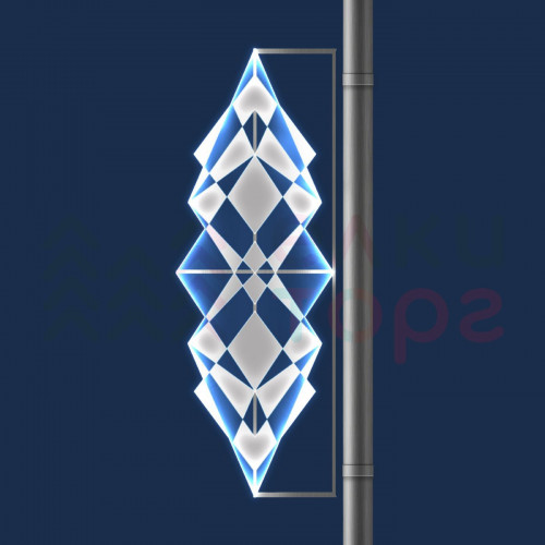 Светодиодная консоль из поликарбоната Кристальная 63*171 см., 220В, Conso (KPF-016-L001)