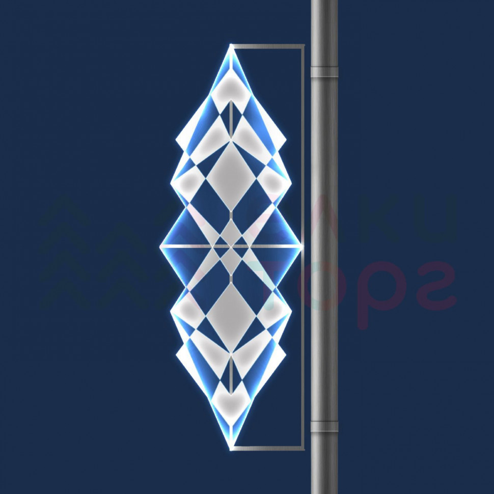 Светодиодная консоль из поликарбоната Кристальная 63*171 см., 220В, Conso (KPF-016-L001)