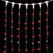 Светодиодный занавес 2*3 м., 600 красных LED ламп, мерцание, прозрачный провод ПВХ, LTC (PCL602BLW-10-2R)