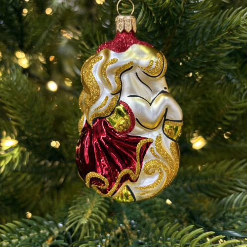 Ёлочное украшение Лошадка цирковая 100 мм., золотой, стекло, Ёлочка (С1634/2)