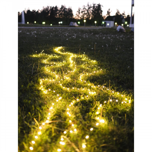Гирлянда нить-роса 10 м., IP20, серебристая нить, 100 теплых белых LED, 12 В, Luazon Lighting (5198354)