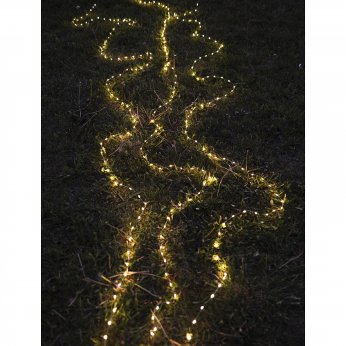 Гирлянда нить-роса 10 м., IP20, серебристая нить, 100 теплых белых LED, 12 В, Luazon Lighting (5198354)