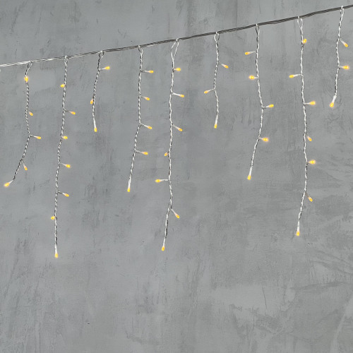 Светодиодная бахрома 3*0,5 м., 150 желтых LED ламп, силиконовый прозрачный провод, Beauty Led (ECC150-10-2Y)