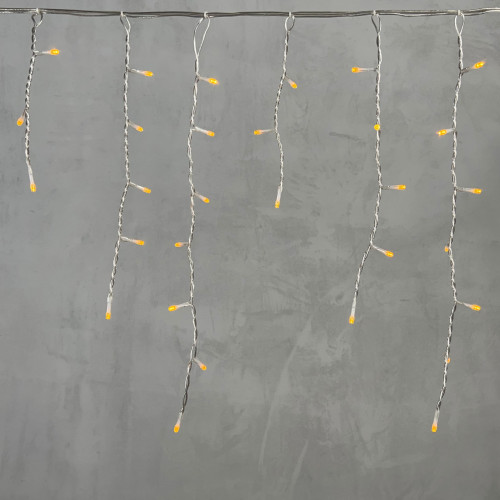 Светодиодная бахрома 3*0,5 м., 150 желтых LED ламп, силиконовый прозрачный провод, Beauty Led (ECC150-10-2Y)