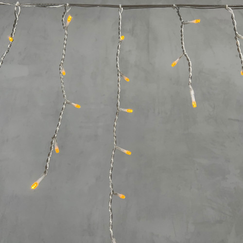 Светодиодная бахрома 3*0,5 м., 150 желтых LED ламп, силиконовый прозрачный провод, Beauty Led (ECC150-10-2Y)