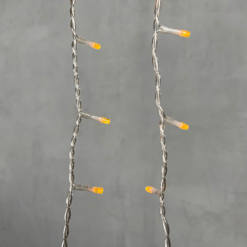 Светодиодная бахрома 3*0,5 м., 150 желтых LED ламп, силиконовый прозрачный провод, Beauty Led (ECC150-10-2Y)