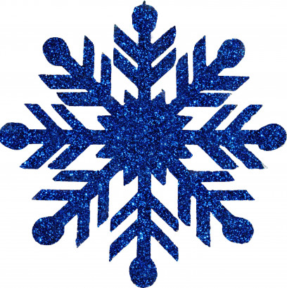 Снежинка из пенофлекса Резная 300 мм., синий, ПромЕлка (CP-300BLUE)