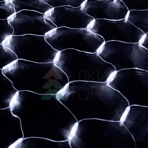 Светодиодная сетка с контроллером 2*3 м., 384 холодных белых LED ламп, прозрачный ПВХ, LTC (NTL384C-10-2W)