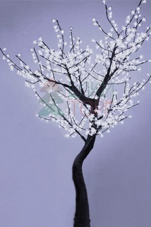 Светодиодная флористика дерево Сакура 2 м., 220V, 1152 холодных белых LED ламп, черный провод, Beauty Led (S10-250-W)