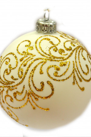 Елочный шар Морозная нежность 8,5 см., Коломеев (КУ-85-17385)