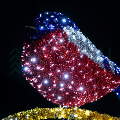 Светодиодная фигура из мишуры Снегирь на ветке 2 м., Conso (3DGR318)