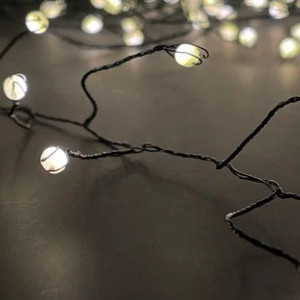 Гирлянда Капли 600 белых макро ламп, 1500 см., зеленый провод, Luca (84915)