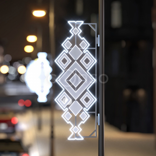 Светодиодная консоль из поликарбоната Ромбы 66*182 см., 220В, Conso (KPF-017-L001)