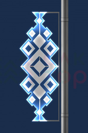 Светодиодная консоль из поликарбоната Ромбы 66*182 см., 220В, Conso (KPF-017-L001)