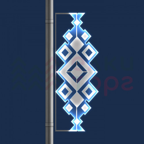 Светодиодная консоль из поликарбоната Ромбы 66*182 см., 220В, Conso (KPF-017-L001)