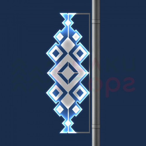 Светодиодная консоль из поликарбоната Ромбы 66*182 см., 220В, Conso (KPF-017-L001)