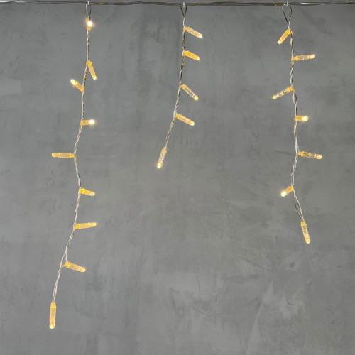 Светодиодная бахрома с колпачком 4,9*0,5 м., 189 теплых белых LED ламп, прозрачный провод ПВХ, IP65, Beauty Led (PIL189CAP-10-2WW)