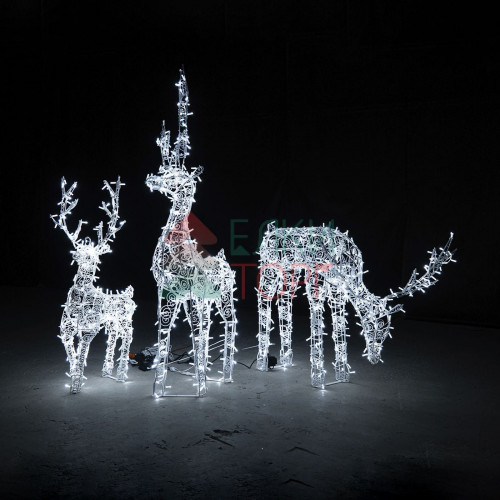 Комплект светодиодных фигур Семья Оленей 3 шт., Conso (OL338)