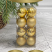 Набор пластиковых шаров Милена 40 мм., золото, 16 шт., Christmas DeLuxe (87040)
