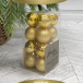 Набор пластиковых шаров Милена 40 мм., золото, 16 шт., Christmas DeLuxe (87040)