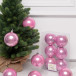 Набор пластиковых шаров Анет 80 мм., розовый перламутр, 6 шт., ЕлкиТорг (150319)