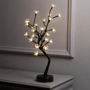 Куст Цветы 45 см., 24 теплых LED, пост.свечение, батарейки ААх3, USB, Luazon Lighting  (7943795)