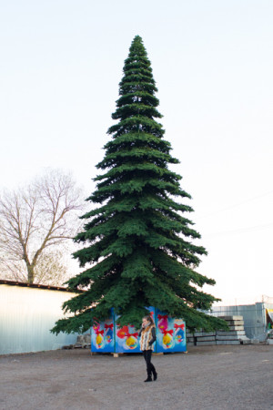 Уличная елка Таежная Премиум зеленая 19 м., ствольная, ПВХ, Green Trees (GT19TAPVC)