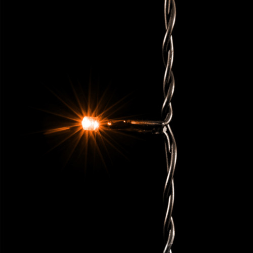 Светодиодный занавес 2*1 м., 200 желтых LED ламп, черный провод ПВХ, LTC (PCL202-11-2Y)