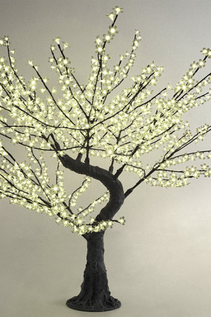 Светодиодная флористика дерево Сакура 2 м., 220V, 1152 теплых белых LED ламп, черный провод, Beauty Led (S9-180-WW)