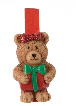 Комплект декоративных прищепок Мишки 2*4,5 см, 8 шт, Kaemingk (535633/2)