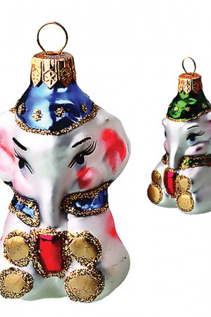 Ёлочное украшение &quot;Слоник&quot; h-9 см., в подарочной упаковке, Батик (ФУ-91)